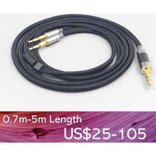 LN007553 6.5mm XLR 4.4mm Super Soft Headphone Nylon OFC Cable For Hifiman HE560 HE-350 HE1000 V2 XiaoMi Headphone 2.5mm pin