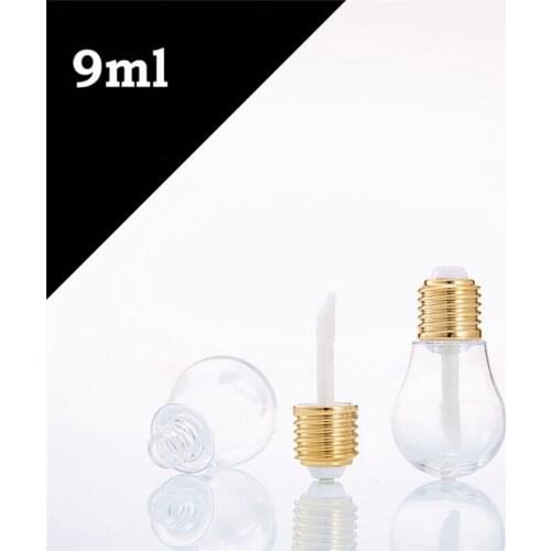 Light Bulb Shaped Empty Plastic Bottles Clear Lip Gloss Tubes Refillable Lip Gloss Containers Lip Gloss Tubes with Wand