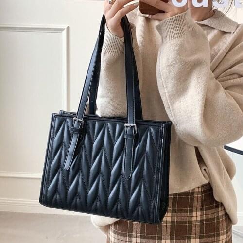 Vintage Designer Thread Shoulder Bag for Women Handbag Purses 2021 New Winter Fashion Ladies Casual Totes High Quality