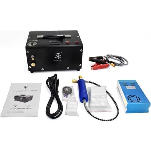 TXET061 4500psi 300bar PCP Air Compressor High Pressure Pump Compressor for Pneumatic Airgun Scuba Rifle Inflator 12V/220V/110V