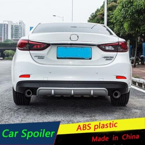 For Mazda 6 Atenza Rear spoiler Diffuser Rear bumper Fit 2016 2017 2018 Mazda 6 Bumpers Protector surrounded rear lip Body kit