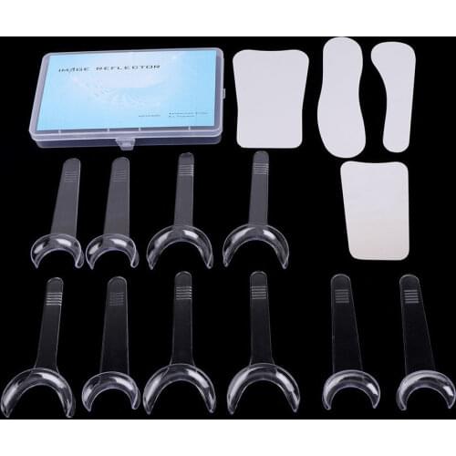 4pcs Dental photography Mirror +10pcs Retractor Cheek Lip Mouth Opener