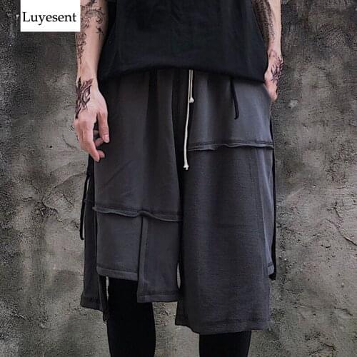 Harajuku Women Irregular Cool Short Pant 2021 Lady Elastic Drawstring Waist Knee Length Hipster Trousers Summer Sport New Pants