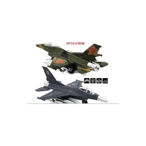 1:72 alloy model aircraft, high simulation F15 fighter with sound and light back to power, educational toys, free shipping