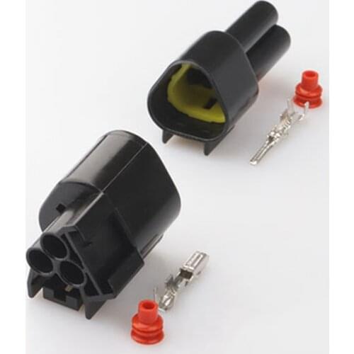 1set Car waterproof connector 3P car connector plug-in terminal male female plug-in 3-hole harness plug