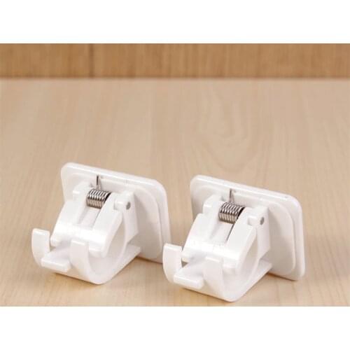2Pcs Self Adhesive Curtain Hanging Rod Brackets Organized Holders Bathroom Room Towel Bar Hook Support Rail Clamps Fixed Clips