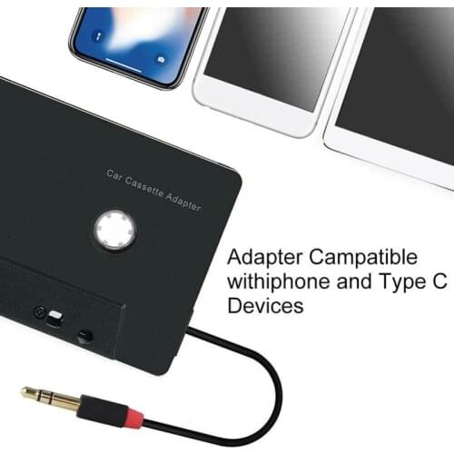 3.5mm Four Channel Anti-Tangled Mini ABS Stereo Cassette Adapter Car Audio High Quality