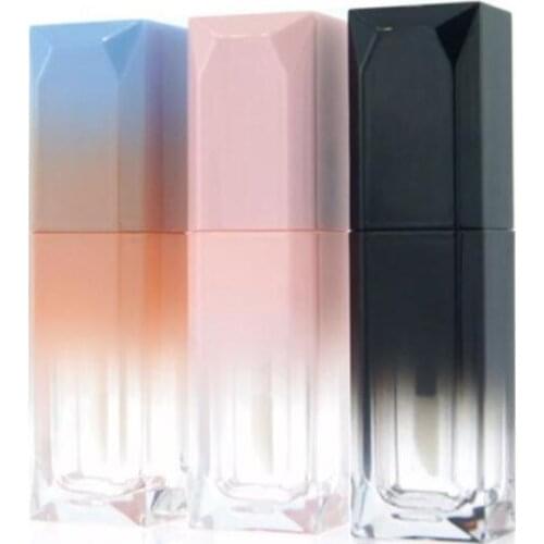 5ml Gradient Color Lipgloss Plastic Box Containers Empty Clear Lipgloss Tube Eyeliner Eyelash Container Mini Lip Gloss Split Bot