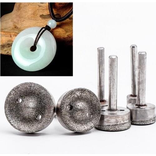 1PCS Diamond Polishing Wheel Burs Emery Abrasive Tool Jade Amber Peace Buckle Grinding Producing Processing Tools