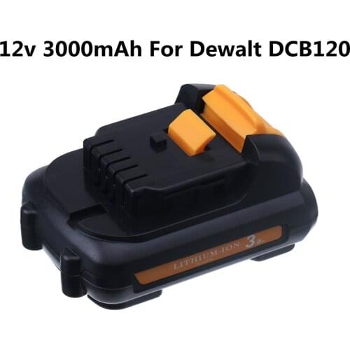 12V 3000mAh Battery for DEWALT DCB120 DCB127 DCB121 12V DCB120 DCB127 DCB121 DCB100 DCB101 DCB119 Power Tool Battery