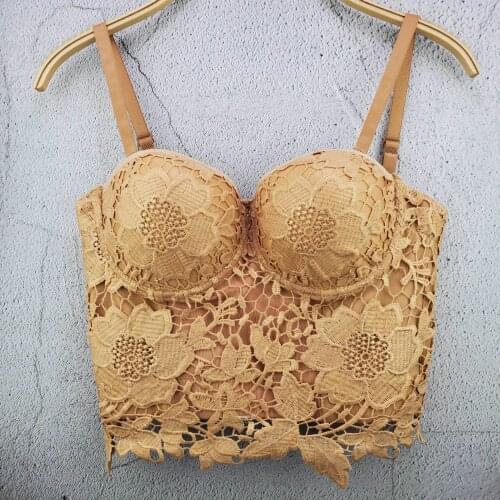 2021 Women Push Up Wireless Bra New Arrival Top Sexy Female Bralette Underwear Lingerie Embroidery Jacquard Cotton Camisole y940