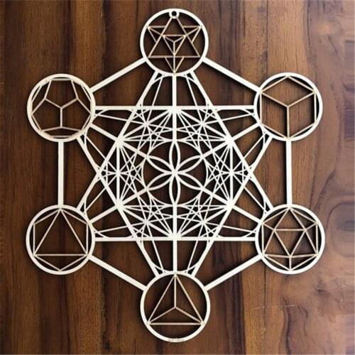 Flower of Life Wooden Shape Laser Cut Wood Wooden Wall Art Home Decor Handmade Coasters Craft Making Sacred Geometry Ornaments