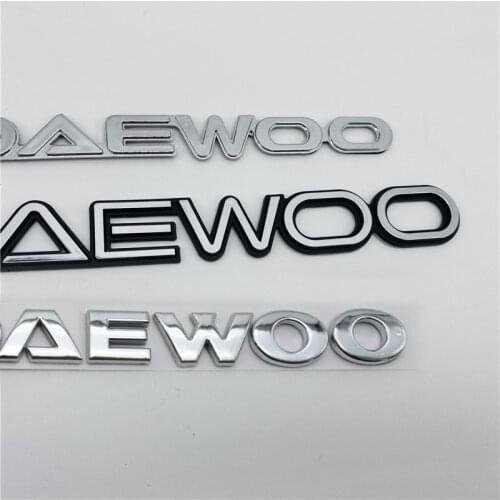 For Daewoo emblem Rear Trunk Tailgate Logo Letters Badge Nameplate Symbol Decal