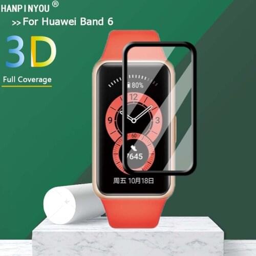 For Huawei Band 6 / FRA-B19 Smart Bracelet Full Cover 3D Curved Plating Soft PMMA PET Film Screen Protector -Not Tempered Glass