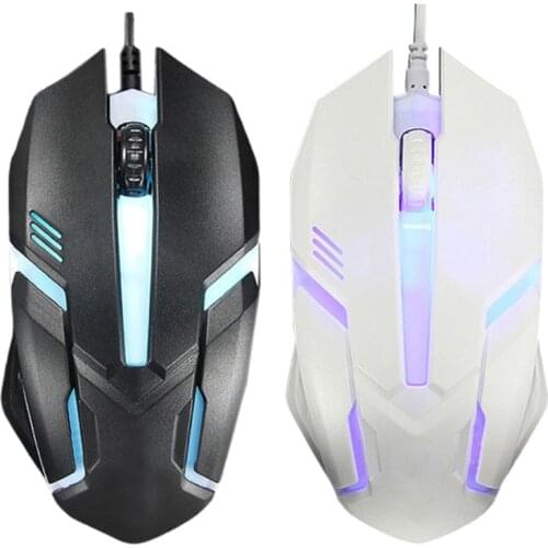 Ergonomic Wired Gaming Mouse Button LED 2000 DPI USB Computer Mouse With Backlight For PC Laptop Gamer Mice S1 Silent Wholesalse