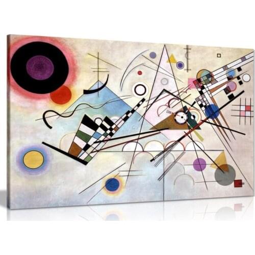 Handmade Wassily Kandinsky Geometric Abstract Oil Painting Canvas Art Wall Pictures For Living Room Home Decor