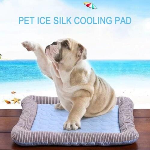 Pet Ice Silk Mat Dog Bed Breathable Anti-Slip Nest for Dogs Spring Summer Sofa Floor Cushion Car Pet Pad Dog Accessories
