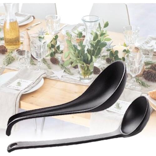 Kitchen Soup Spoon Japaneses Matte Ladle Spoon Melamine Tableware Cooking Utensil Spoon Set Teaspoon Dinnerware Kitchen Gadgets