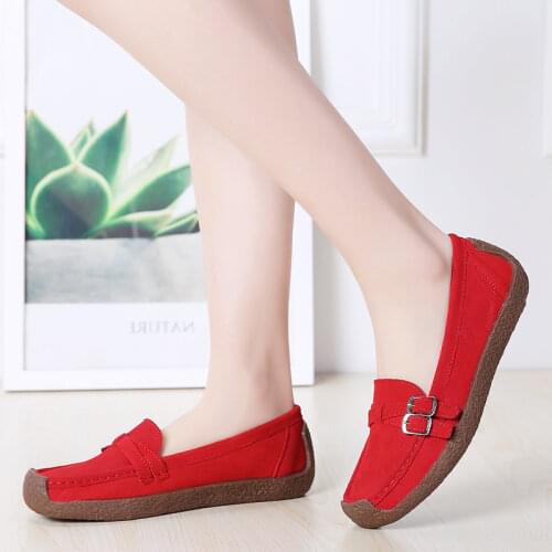 Spring Autumn Women Moccasins Flats Square Toe Comfortable Slip-on Shoes Fall Casual Apricot Loafers Lady zapatillas mujer