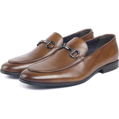 European style mens shoes, one-step leather shoes, made of cowhide, soft leather business style, work wear
