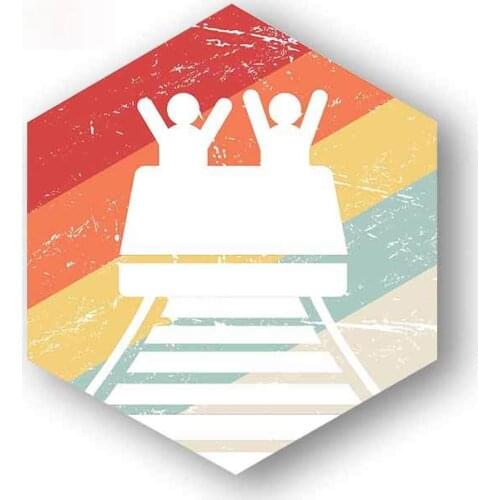 Personality for Roller Coaster Theme Park Decal Laptop Camber Snowboard Tuning Car Stickers Silhouette Graphics Apply To Car