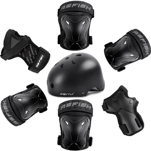 New Roller Skate Elbow Knee Pads Children Adults Outdoor Riding Skateboard Ice Sports Protective Gear Complete Protector 6PC/Set