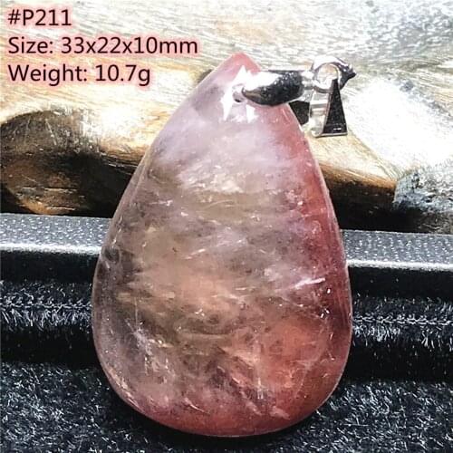 Top Natural Red Auralite 23 Pendant Jewelry for Women Men 32x27x9mm Beads Silver Weter Drop Canada Crystal Healing Energy Stone
