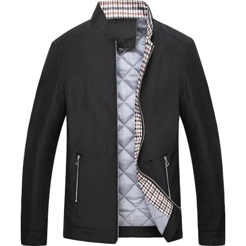 New autumn and winter thickened middle-aged jacket loose collar middle-aged and elderly jacket jacket business casual
