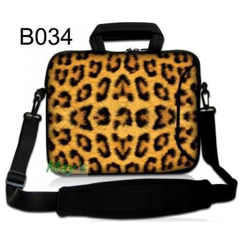 Leopard Laptop Bag 13 14 15 inch Notebook Bag Laptop Messenger Computer Shoulder Bag Briefcase Case Cover for Macbook HP DELL