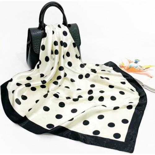 Fashion 90*90cm Scarves Women Shawl Silk Satin Hijab Female Bandana Square Ladies foulard wrap pareo headcloth kerchief muffler