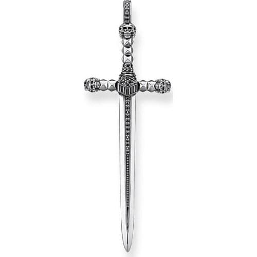 Skull Sword Cross Pendants DIY Jewelry Making Accessories 925 Sterling Silver Fit Thomas Style Necklaces for Women Men Gifts