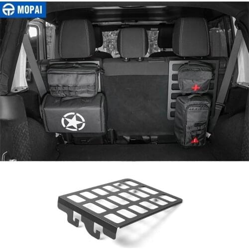 MOPAI Shelves for Jeep Wrangler 2007 Up Car Interior Seat Back Backrest Shelf Trunk Rack Luggage Carrier Holder Car Accessories