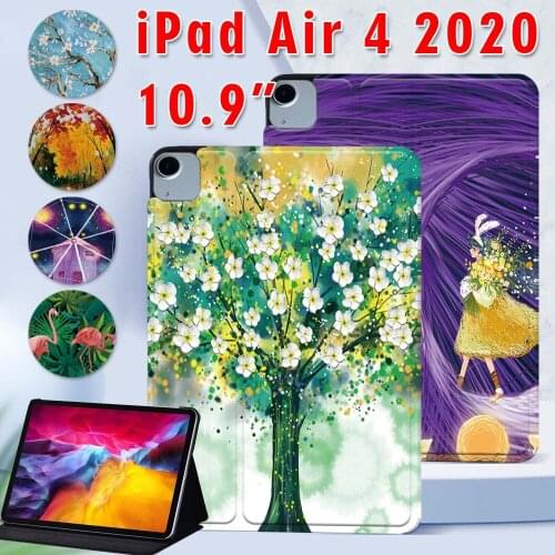 PU Leather Tablet Stand Folding Cover for Apple IPad Air 4 2020 10.9 Inch Fashion Stand Fold Cover