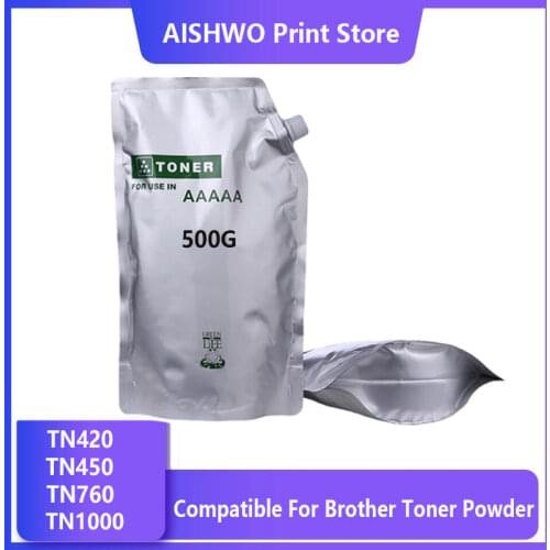 ASW 500G Black Toner Powder Compatible for Brother TN1000 TN1050 TN1030 TN1060 TN1070 tone HL-1110 1112 1202R printer