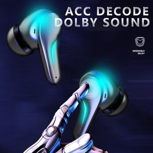 TWS bluetooth 5.1 headset gaming music earphones siri 360 stereo line ACC decode dolby sound headphones