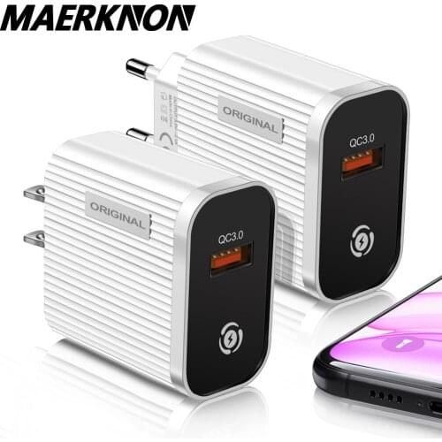 Cargador USB de carga rápida para teléfono móvil, adaptador de carga rápida para iPhone 12 Pro Max, Xiaomi 10, Samsung, enchufe