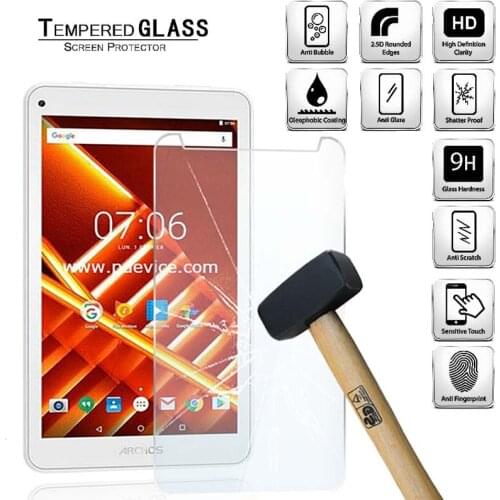 Tablet Tempered Glass Screen Protector Cover for Archos 70d Titanium Anti-Scratch Anti-Screen Breakage HD Tempered Film