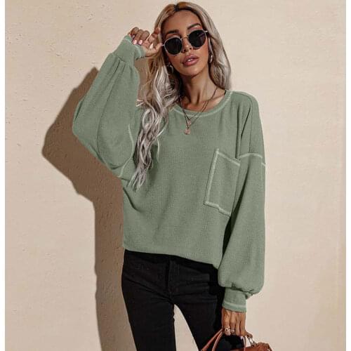 2021 Autumn Loose Sweater Pullover Women Jumper Long Sleeve Knitted Sweater Women O-neck Sweater Ladies Knitwear