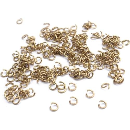 1pack Raw Brass Open Jump Ring Jump Rings Split Rings Connectors For DIY Jewelry Finding Making Accessories Wholesale Supplies