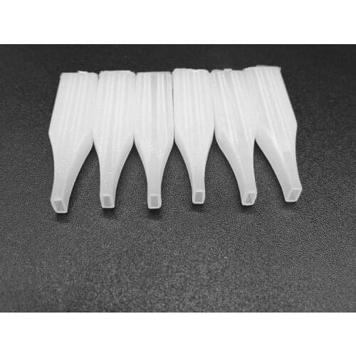 100Pcs 5F Tip Plastic Traditional 5Pin Flat Needle Caps For Eyebrow Makeup Needle Permanent Tattoo Machine