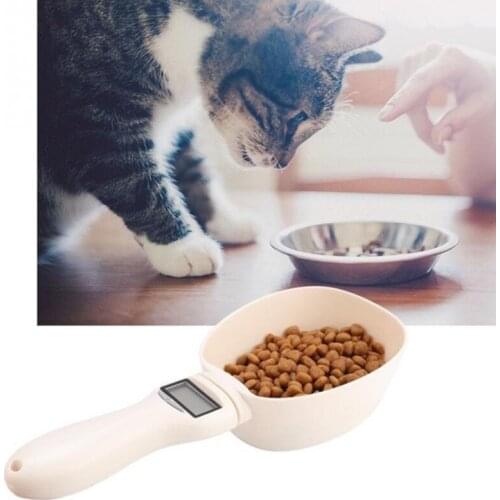 800g/1g Pet Food Scale Cup For Dog Cat Feeding Bowl Kitchen Scale Spoon Measuring Scoop Cup Portable With Led Display