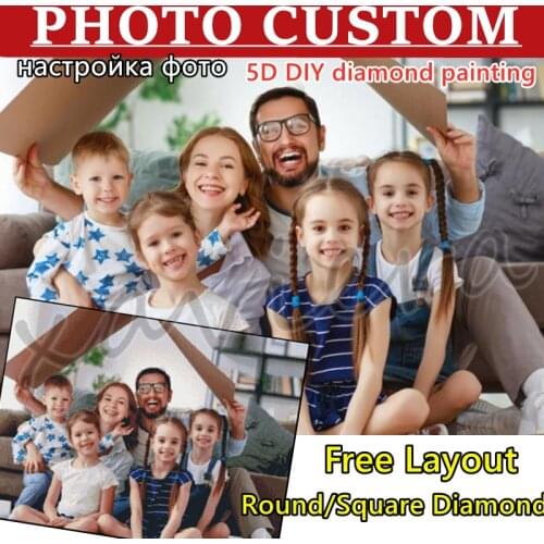 Customized Photo 5D Diy Diamond Painting Custom Cross Stitch Full Round Square Drill Embroidery Kit Artwork Crafts Lover Gifts