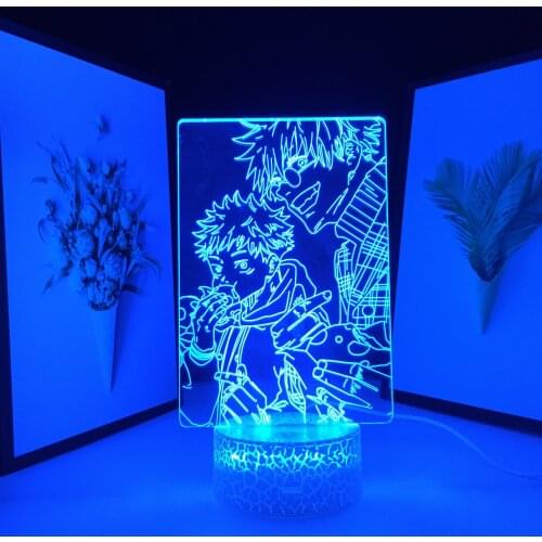 Anime Jujutsu Kaisen Lamp Megumi Yuji Itadori LED Night Light for Room Deco Birthday Gift Jujutsu Kaisen Lamp Yuji Itadori