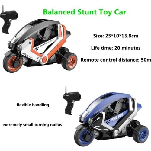 Balanced Stunt Toy Car 2.4Ghz Racing Motorbike Flexible Handling 20 Minutes RC Distance 50m 15H/KM Outdoor Toys Kdis Gifts