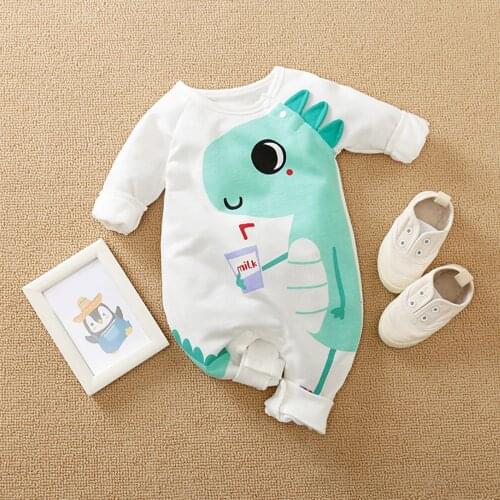 Baby Girl Clothes Jumpsuit Newborn Infant Baby Girls Boys Cartoon Dionsaur Letter Romper Jumpsuit Outfits Baby Boy Clothes