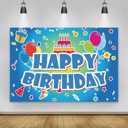 Happy Birthday Toy Backdrop Boys Story Girls Kids Cake Cartoon Banner Birthday Party Photography Background for Children Table
