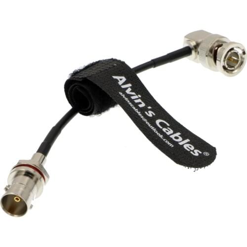 Alvins Cables BNC Female to Right Angle BNC Male SDI Cable for Camera 50 ohm