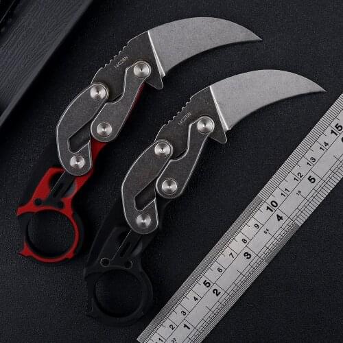 New Caswell mechanical claw knife 14C28N steel blade + G10 handle outdoor camping tactical defense hunting EDC tool knife