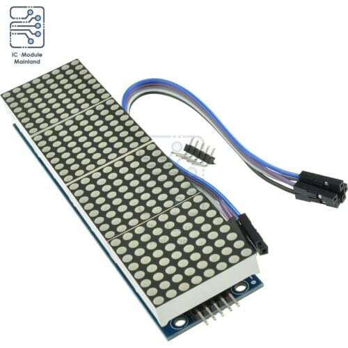 MAX7219 Dot Matrix Module LED Microcontroller Display Module for Arduino 4 In 1 with 5P Line MCU LED Display Control Module