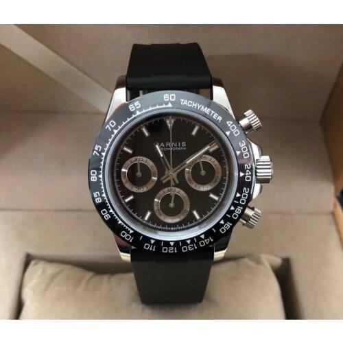 Sapphire Crystal 39mm PARNIS Japanese quartz movement mens watch Multi-function quartz watches 5Bar pa88-p8